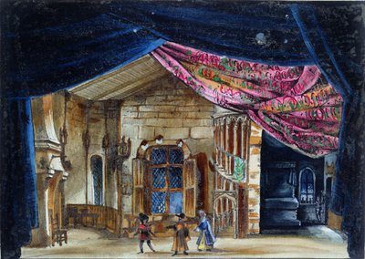 ला जाइव के एक्ट II के लिए स्टेज डिजाइन, पहली बार 23 फरवरी 1835 को पेरिस ओपेरा में प्रदर्शन किया गया था, द्वारा फ्रेंच स्कूल