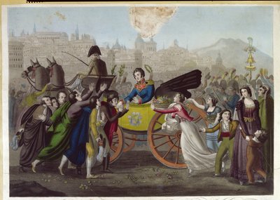 24 जून 1820 को मैड्रिड में जनरल जुआन फेसुंडो कुइरोगा (1790-1835) का आगमन द्वारा फ्रेंच स्कूल