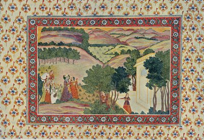 द अनीविअली वन का आगमन, द अरेबियन नाइट्स, 1895 (रंग उत्कीर्णन) द्वारा फ्रेंच स्कूल