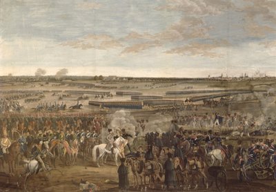 लीपज़िग की लड़ाई, अग्रभूमि में नेपोलियन का विस्तार, 18 वीं Ocober 1813 (203343 देखें) द्वारा फ्रेंच स्कूल