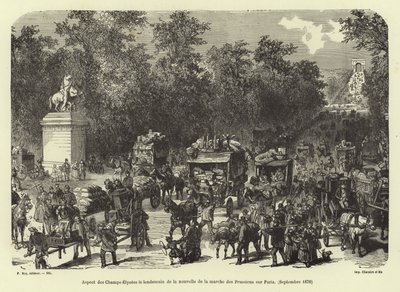 पेरिस 18 सितंबर, 1870 को प्रशिया मार्च की खबर की प्राप्ति के अगले दिन द चैम्प्स एलिसे द्वारा फ्रेंच स्कूल