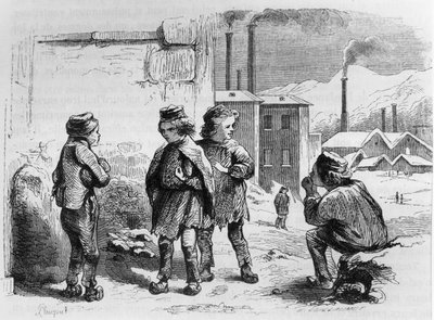 फैक्ट्री के बच्चे, 1842 द्वारा फ्रेंच स्कूल