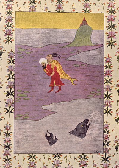 सिनबैड की चौथी यात्रा, द सिनबार्ड द सेलर के लिए दृष्टांत, द अरेबियन नाइट्स, 1895 (रंग चक्र) से द्वारा फ्रेंच स्कूल