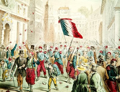 1859 में जेनोआ में प्रवेश करने वाला फ्रांसीसी (रंग उत्कीर्णन) द्वारा फ्रेंच स्कूल