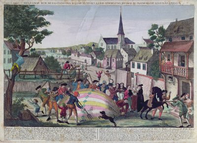 27 अगस्त, 1783 को एक बैलून के वंशज के कारण गोनेसी के इनहैबिटेंट्स का जनरल अलार्म द्वारा फ्रेंच स्कूल