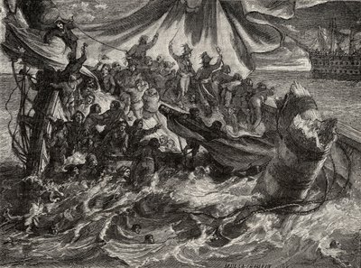 लुईस ब्लैंक (1811-82) द्वारा &39;द एवेंजर&39; की घटना, 1 जून 1794 को &39;फ्रांसीसी क्रांति का इतिहास&39; द्वारा फ्रेंच स्कूल
