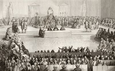Colart द्वारा &39;हिस्टोइरे डी फ्रांस&39; से लुई XVI (1754-93) के शासनकाल के दौरान नेशनल असेंबली, प्रकाशित c.1840 द्वारा फ्रेंच स्कूल