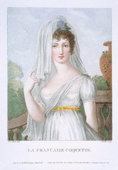 सुंदर फ्रांसीसी लड़की, c.1816 द्वारा फ्रेंच स्कूल