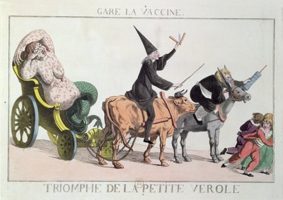 चेचक की विजय, c.1804 (रंगीन नक़्क़ाशी) द्वारा फ्रेंच स्कूल