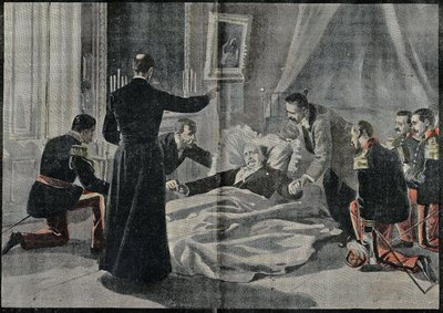 फ़्रांस के राष्ट्रपति, अब्बे रेनॉल्ट, फेलिक्स फॉरे (1841-1899) की मृत्यु ने उन्हें मुक्ति प्रदान की। "" ले पेलेरिन "" 26/02/1899 में उत्कीर्णन। द्वारा फ्रेंच स्कूल