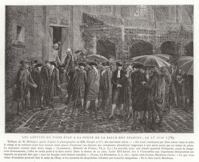 23 जून 1789 को सैले डेस सीनिस के दरवाजे पर तीसरे एस्टेट के कर्तव्य द्वारा फ्रेंच स्कूल