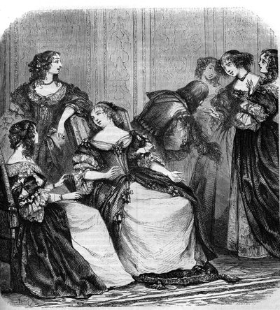 Marquise de Rambouillet के साहित्यिक सैलून ने Moliere को "लेस कीमती उपहास" लिखने के लिए प्रेरित किया। मार्क्विस के आसपास (नी कैथरीन डी विवोन्ने .) द्वारा फ्रेंच स्कूल