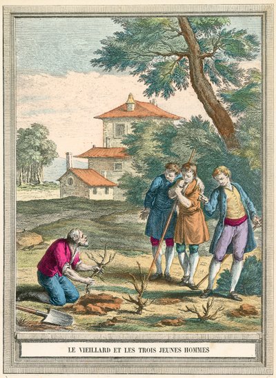 बूढ़ा और तीन जवान द्वारा French School