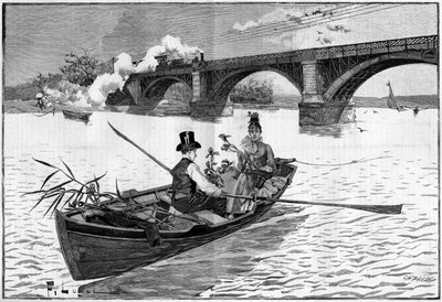 पेरिस का परिवेश, 1887 में अर्जेंटीना में एक रविवार। द्वारा फ्रेंच स्कूल