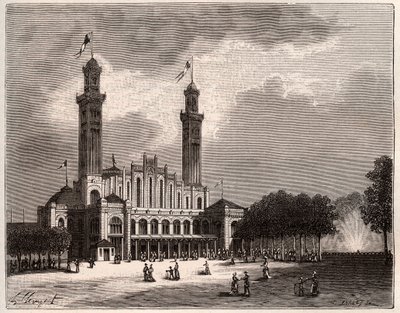 पेरिस में ट्रोकैडेरो - वीए माल्ट-ब्राउन द्वारा "शानदार फ्रांस: भूगोल, इतिहास, सांख्यिकीय प्रशासन" में उत्कीर्णन। १८८४ द्वारा फ्रेंच स्कूल