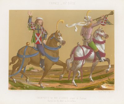 ट्रम्पिटर और किंग ऑफ आर्म्स टूर्नामेंट की शुरुआत के लिए बुला रहे हैं द्वारा फ्रेंच स्कूल