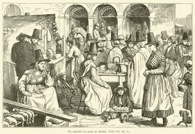 वेल्स में चलना (उत्कीर्णन) द्वारा फ्रेंच स्कूल