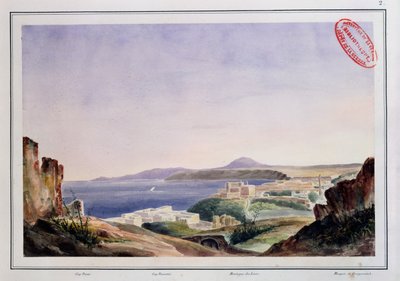 ओल्ड कसाब से ओरन का दृश्य, c.1830 (कागज पर wc) द्वारा फ्रेंच स्कूल
