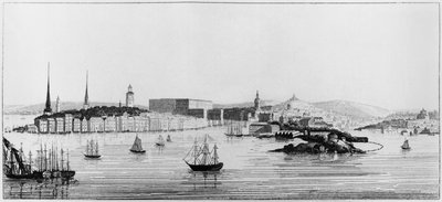 स्टॉकहोम, 1841 का दृश्य द्वारा फ्रेंच स्कूल