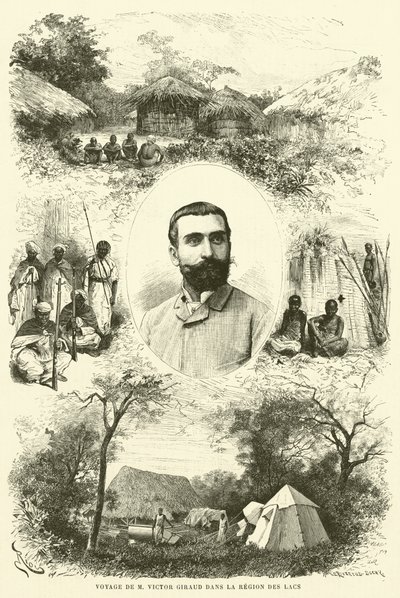 झीलों क्षेत्र में एम विक्टर गिरौद की यात्रा (उत्कीर्णन) द्वारा फ्रेंच स्कूल