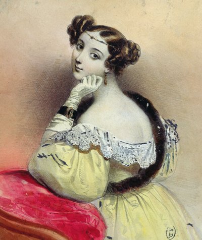नारी विद ए डायमिड, c.1835 द्वारा फ्रेंच स्कूल