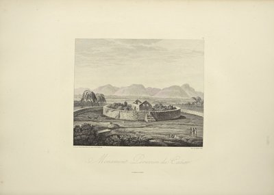 पेरुवियन स्मारक ऑफ कैनर, जिसे गमेलिन द्वारा तैयार किया गया है, बुके द्वारा उकेरा गया है, अलेक्जेंडर वॉन हंबोल्ट और एमी बोनपलैंड द्वारा 'अमेरिका के स्वदेशी लोगों के कॉर्डिलरस और स्मारकों के दृश्य' से चित्रण। द्वारा फ्रेडरिक अलेक्जेंडर बैरन वॉन (बाद) हम्बोल्ट