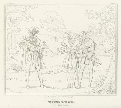 किंग लियर, अधिनियम IV, दृश्य 6 (उत्कीर्णन) द्वारा फ्रेडरिक अगस्त मोरित्ज़ रिट्ज़स्च