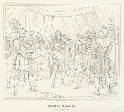 किंग लियर, एक्ट वी, सीन 3 (उत्कीर्णन) द्वारा फ्रेडरिक अगस्त मोरित्ज़ रिट्ज़स्च