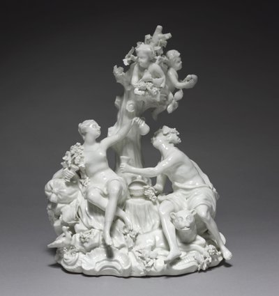Bacchus and Venus, निर्माता Tournay Factory, बेल्जियम, c.1755 द्वारा फ्रेडरिक एलियास आई मेयर