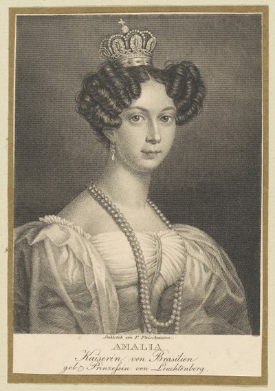 1812-1873 के ल्यूचेनबर्ग के एमेले, ब्राजील की महारानी, 1830। द्वारा फ्रेडरिक फ्लेशमैन