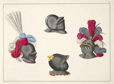 1842 में कार्ल हॉफमैन द्वारा प्रकाशित डॉ। फ्रांज कोटनकैम्प द्वारा &39;ए हिस्ट्री ऑफ द डेवलपमेंट एंड कस्टम्स ऑफ कस्टम्स ऑफ चिवली&39; से हेलमेट द्वारा फ्रेडरिक मार्टिन वॉन रिबिस्क