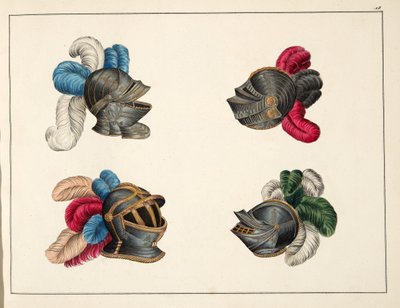1842 में कार्ल हॉफमैन द्वारा प्रकाशित डॉ। फ्रांज कोटनकैम्प द्वारा &39;ए हिस्ट्री ऑफ द डेवलपमेंट एंड कस्टम्स ऑफ कस्टम्स ऑफ चिवली&39; से हेलमेट द्वारा फ्रेडरिक मार्टिन वॉन रिबिस्क