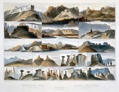 ऊपरी मिसौरी पर उल्लेखनीय पहाड़ियाँ, 1844 द्वारा फ्रेडरिक सलाथे