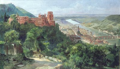 हीडलबर्ग का दृश्य, c.1910 द्वारा फ्रिट्ज़ जेनुटैट