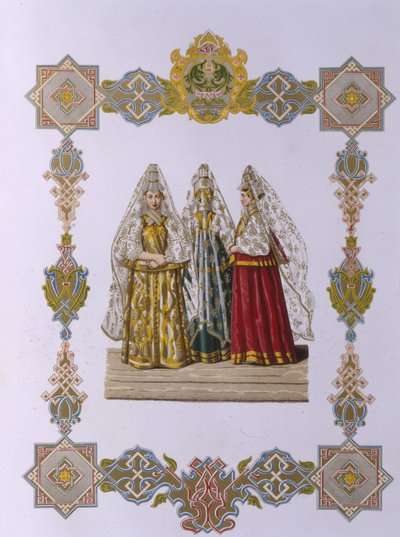 महिलाओं की ग्रीष्मकालीन वेशभूषा Torzhok से रूसी राज्य की श्रृंखला के कपड़े, 1851 द्वारा फ्योडोर ग्रिगोरीविच सोलेंटसेव