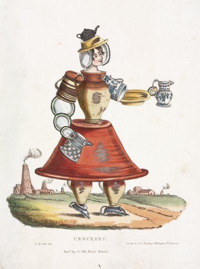 क्रॉकरी, c.1831 द्वारा जी। स्प्राट