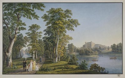 1753 में पार्क से गैचिना में महल का दृश्य द्वारा गेब्रियल लुडविग लॉरी द एल्डर