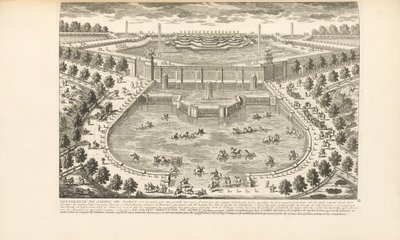 चार्ल्स-एंटोनी जोम्बर्ट, 1766 द्वारा "लेस डेलीस डी वर्सेल्स एट डेस माइसन रॉयल" से मार्ली गार्डन की चरमता द्वारा गेब्रियल पेरेल