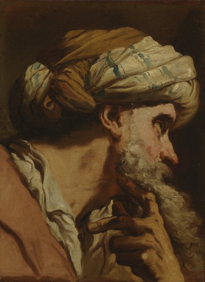 ओरिएंटल हेड का अध्ययन, c.1766-75 द्वारा Gaetano Gandolfi