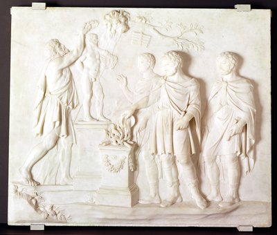 हरक्यूलिस के लिए बलिदान, c.1766 (संगमरमर) द्वारा Gaspar Vanderhagen