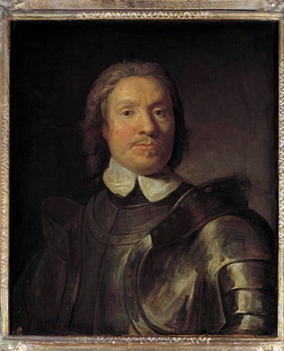 ओलिवियर क्रॉमवेल (1599-1658) का पोर्ट्रेट, इंग्लैंड के लॉर्ड प्रोटेक्टर ओलिवर क्रॉमवेल ने पहली अंग्रेजी क्रांति (1641-1649) में गैस्पर्ड डी क्रेयर (1584-1669) सन द्वारा पेंटिंग में भाग लिया। 0.67x0.58 मीटर। द्वारा गैस्पार डे (बाद में) क्रेयर