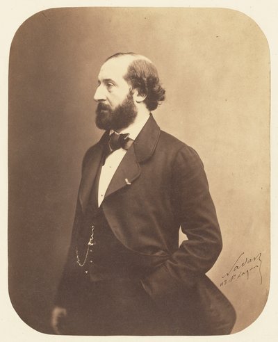 एमिल ऑगियर का पोर्ट्रेट 1820-1889, 1857। द्वारा गैसपार्ड फेलिक्स नादर