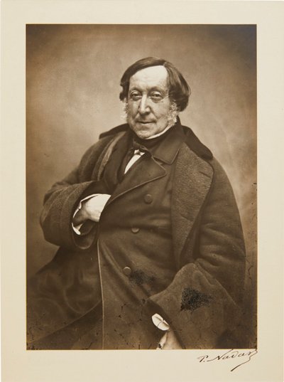गियोचिनो रोसिनी का पोर्ट्रेट 1792-1868, 1856। द्वारा गैसपार्ड फेलिक्स नादर