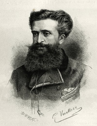डॉ. गुस्ताव लेबन का पोर्ट्रेट (1841-1931)। G.Vuillier द्वारा उत्कीर्णन, कहानी को चित्रित करने के लिए La सीरिया d'aujourd'hui, M.Lortet द्वारा, ल्यों के चिकित्सा संकाय के डीन, लोक शिक्षा मंत्रालय द्वारा एक वैज्ञानिक मिशन के लिए आरोपित, वें में प्रका द्वारा गैस्टन वूलीयर