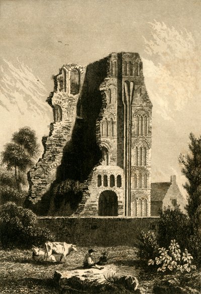 कैंटरबरी में एक मठ के खंडहर, c1842। द्वारा गौचेरेली