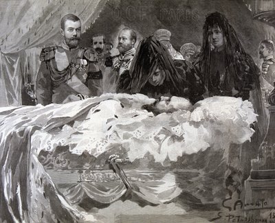 ज़ार अलेक्जेंडर III की मृत्यु, नवंबर 1894। द्वारा गेनारो अमातो