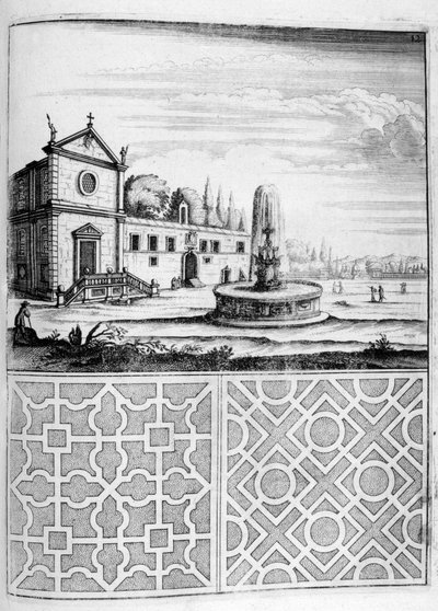 हाउस, फव्वारा और उद्यान डिजाइन, 1664 द्वारा जॉर्ज एंड्रियास बॉकलर