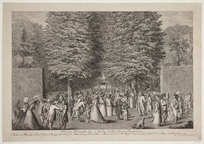 कोपेनहौगे में रोसेनबर्ग गार्डन में पहली सैर द्वारा जॉर्ज क्रिश्चियन स्कूल