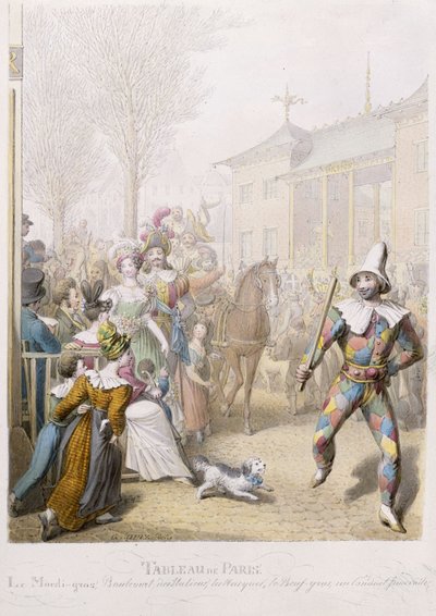 मंगलवार-ग्रास, बोलेवार्ड डेस इटालिएंस, 1831 (कागज पर wc) द्वारा जॉर्ज एमानुएल ओपित्ज़