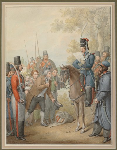 रूसी Cossacks और एक पूरक, द्वारा जॉर्ज एमानुएल ओपित्ज़